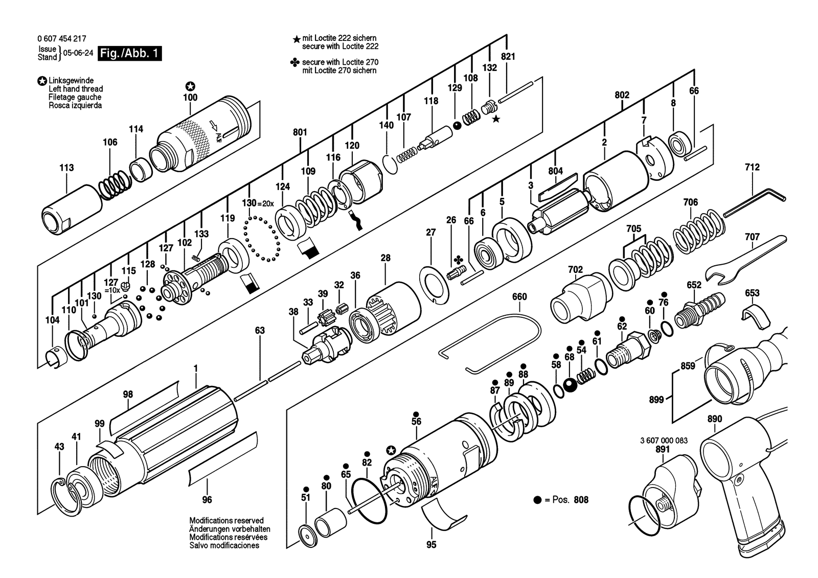 Bosch SRG-AK2,9/C parts diagram, sheet 1