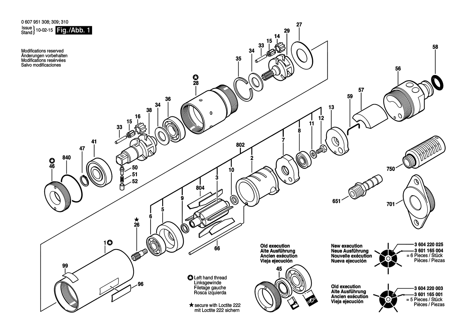 Bosch 370 WATT-SERIE parts diagram, sheet 1