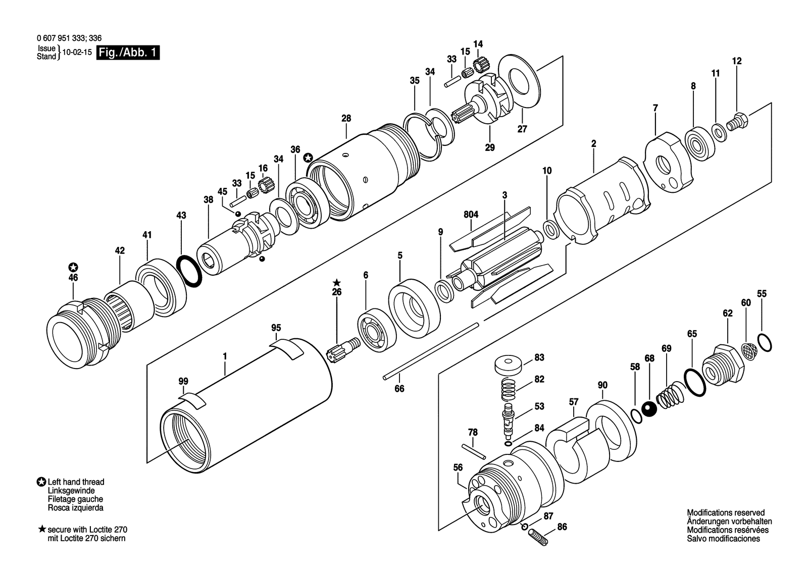 Bosch 370 WATT-SERIE parts diagram, sheet 1