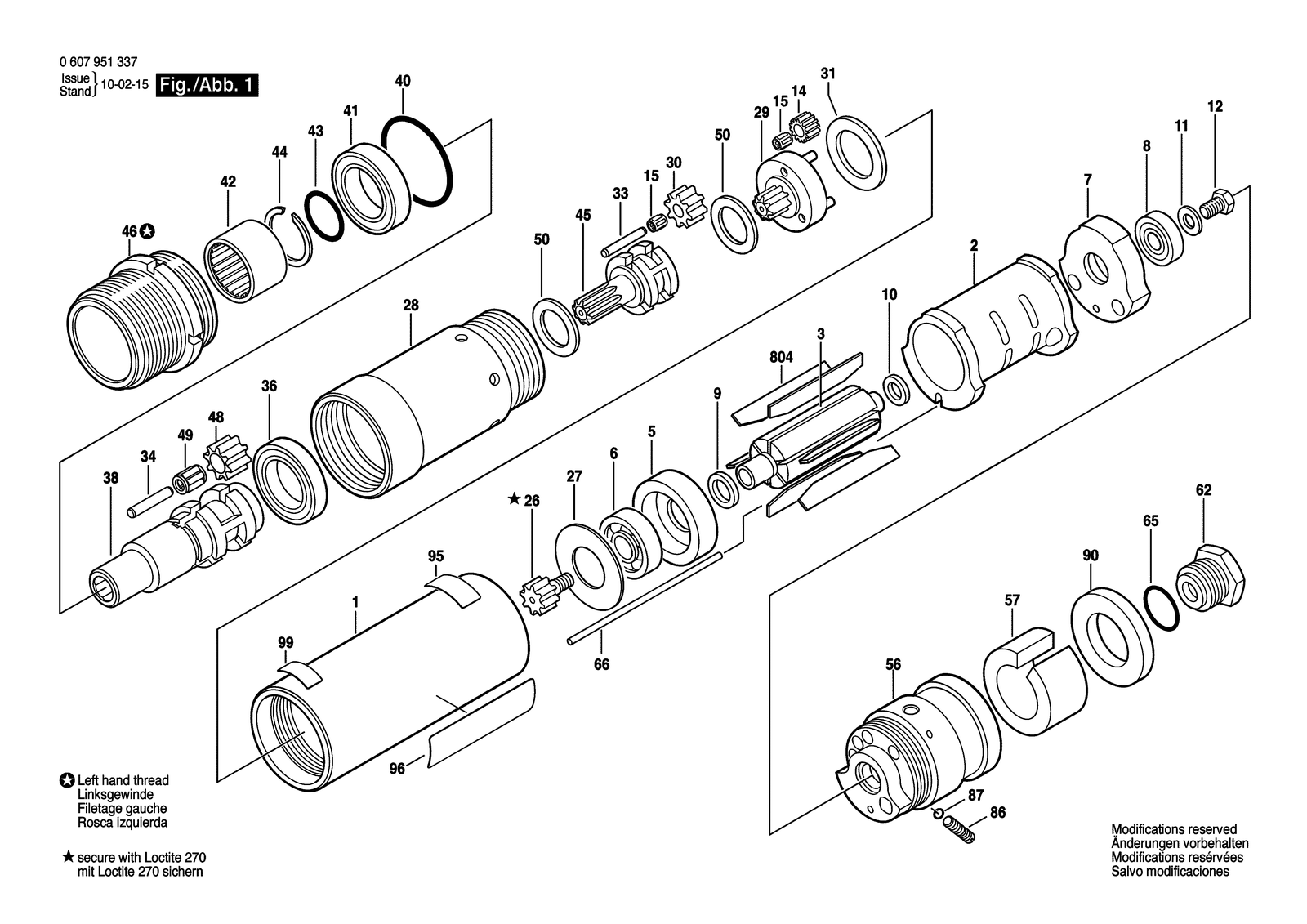 Bosch 370 WATT-SERIE parts diagram, sheet 1