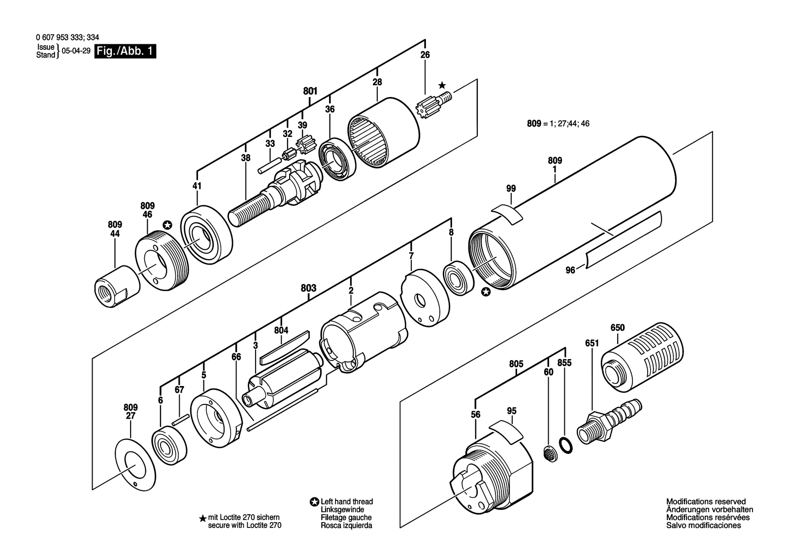 Bosch 180 WATT-SERIE parts diagram, sheet 1