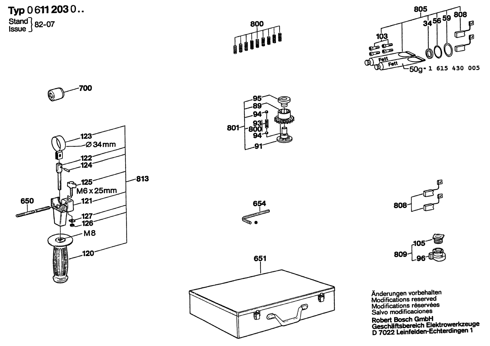 Bosch 0611203001 parts diagram, sheet 2