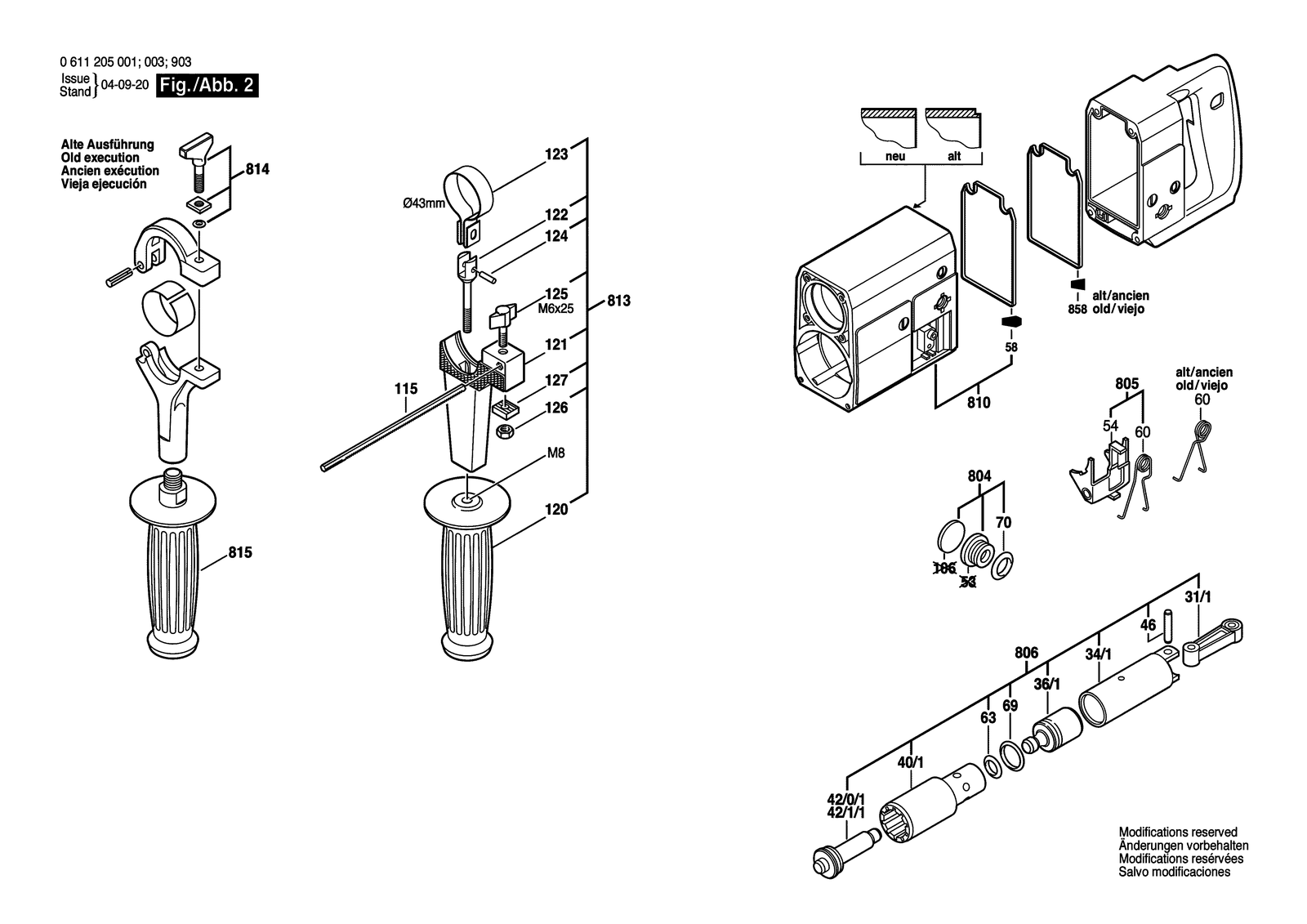 Bosch UBH 4/26 parts diagram, sheet 2