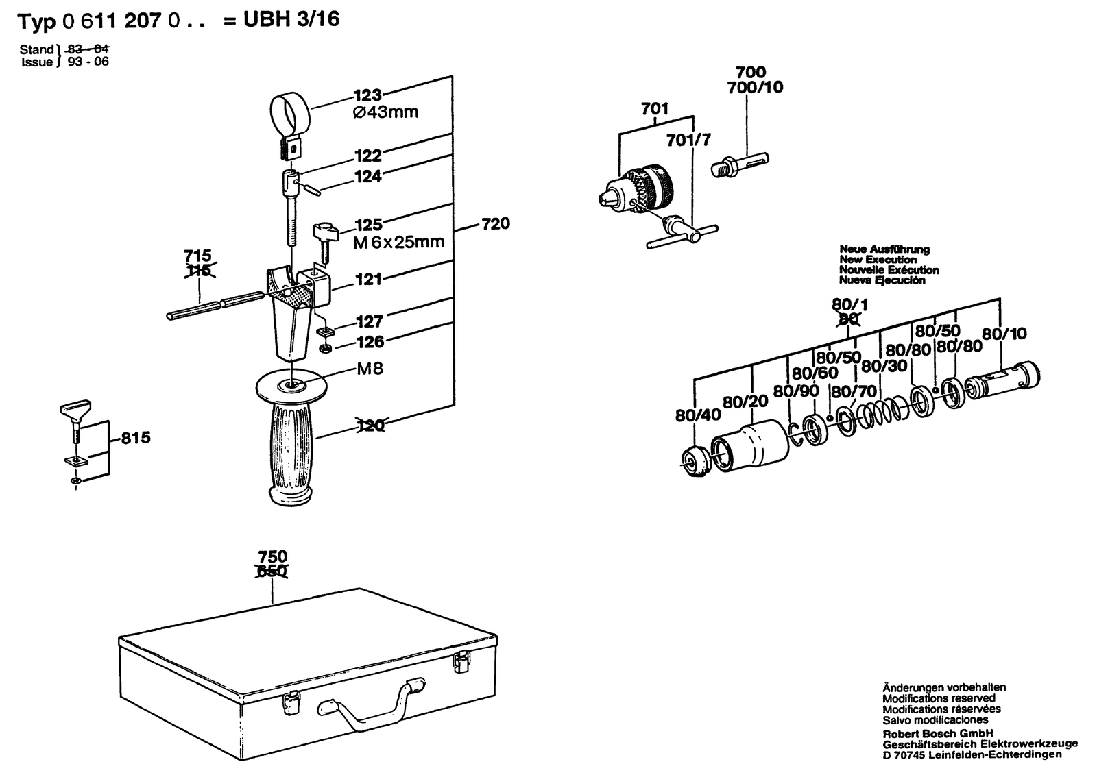 Bosch UBH 3/16 parts diagram, sheet 2