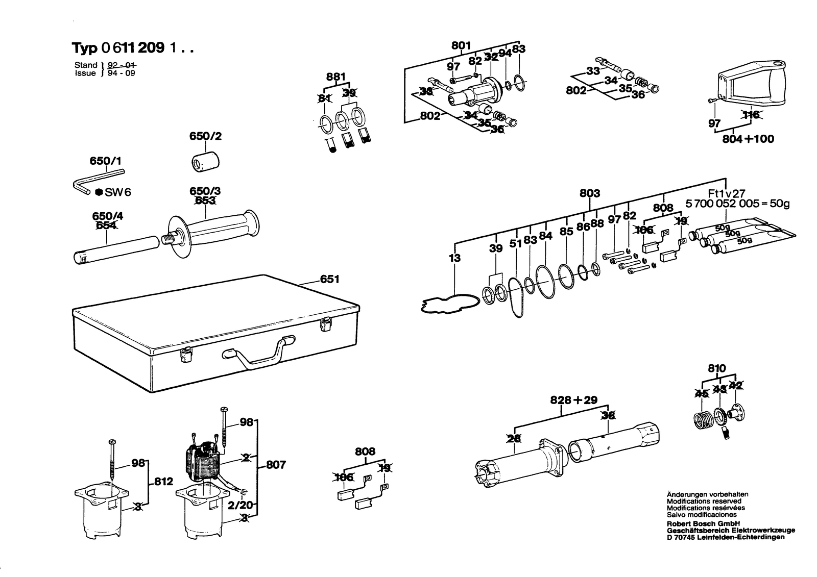 Bosch 11209 parts diagram, sheet 2
