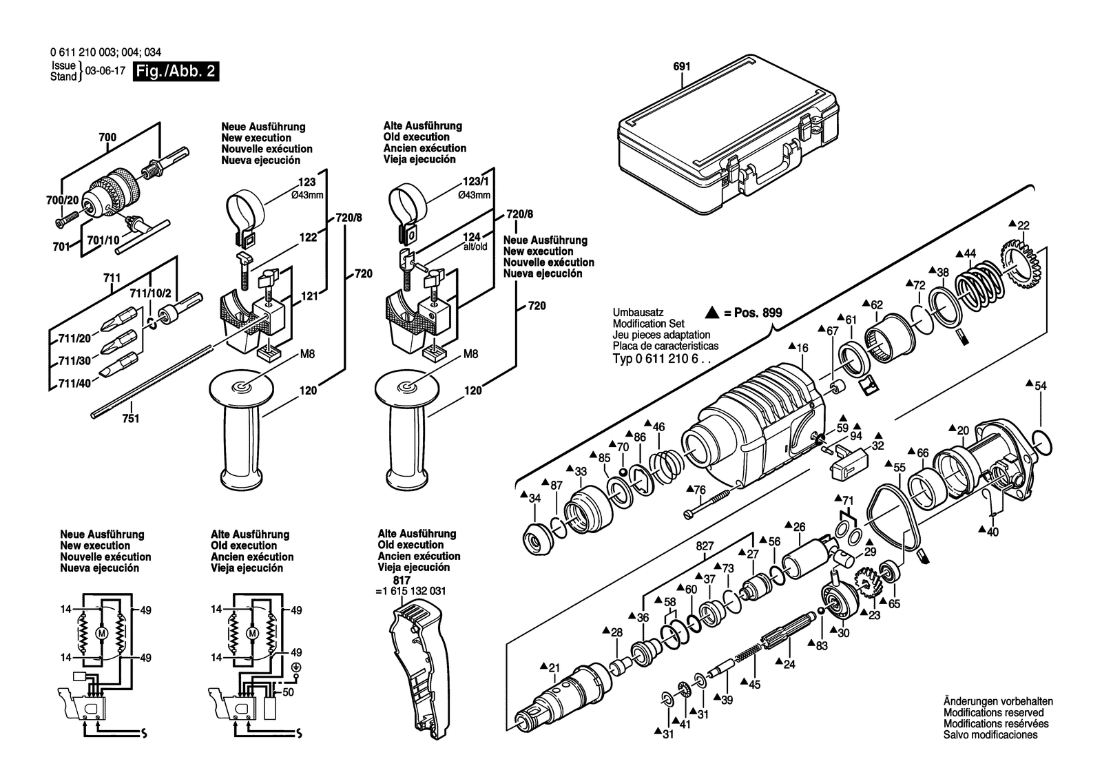 Bosch UBH 2/20 S parts diagram, sheet 2
