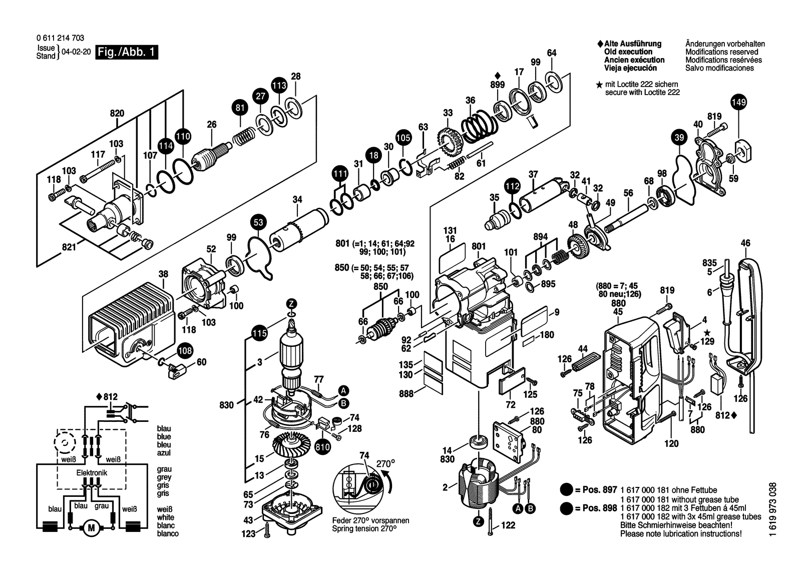 Bosch 11214 VS parts diagram, sheet 1