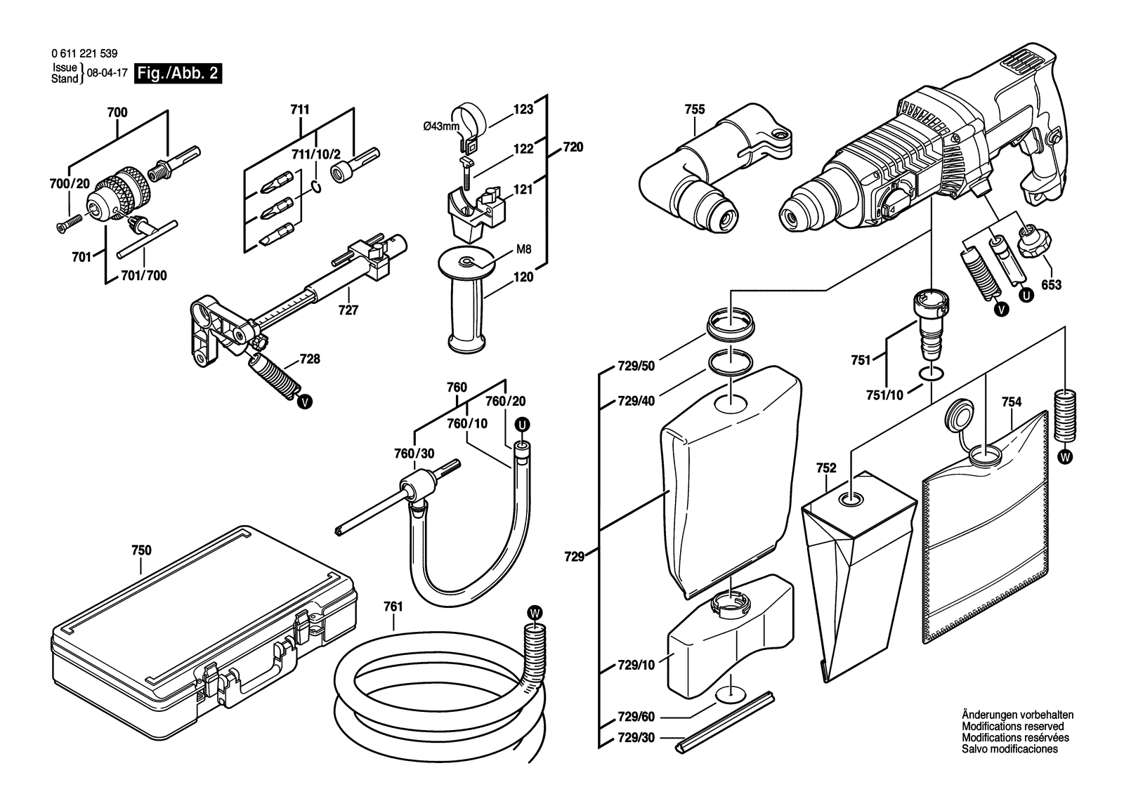 Bosch 11221 DVS parts diagram, sheet 2