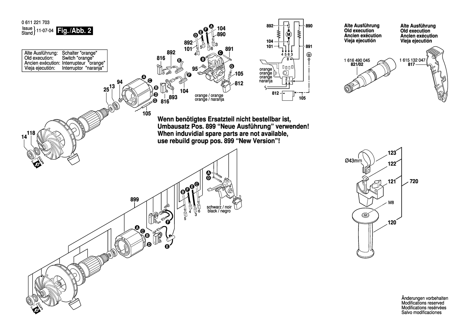 Bosch GAH 500 DSR parts diagram, sheet 2