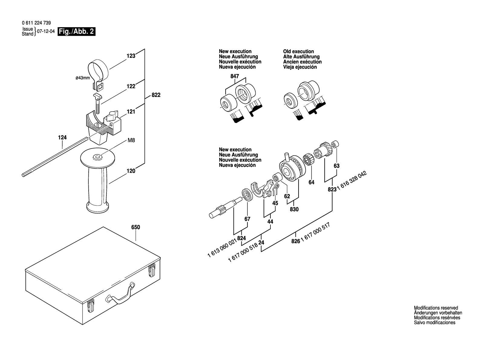 Bosch 11224 VSR parts diagram, sheet 2