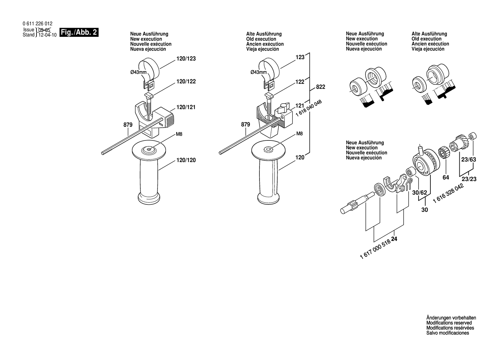 Bosch GBH 2-24 DSE parts diagram, sheet 2