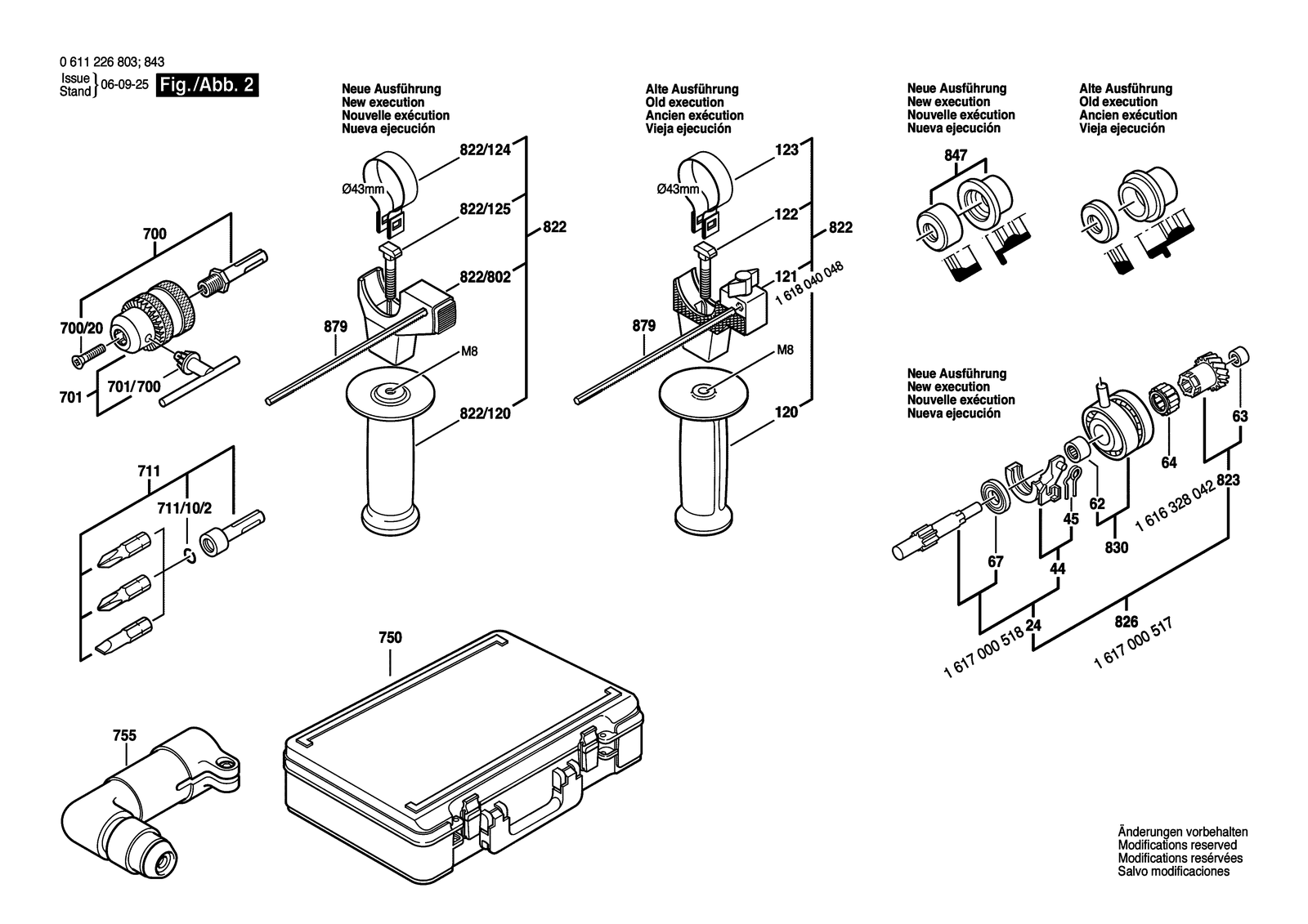 Bosch GBH 2 SR parts diagram, sheet 2