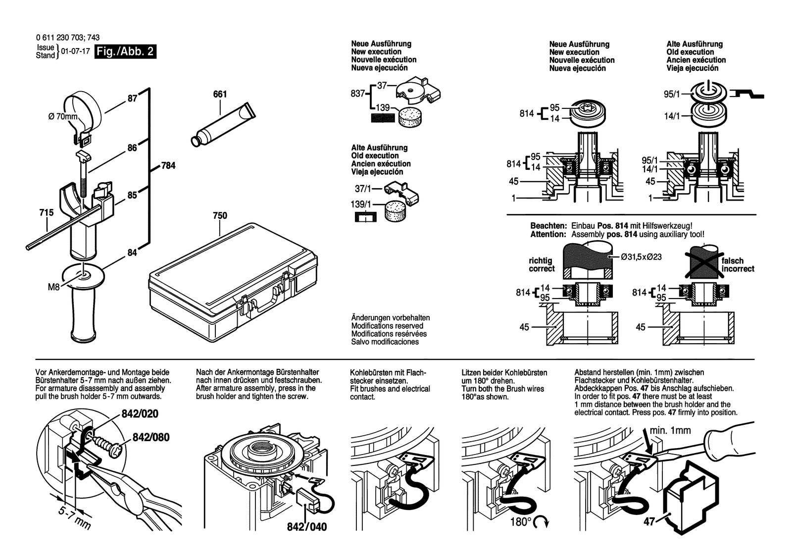 Bosch GBH 5 DCE parts diagram, sheet 2