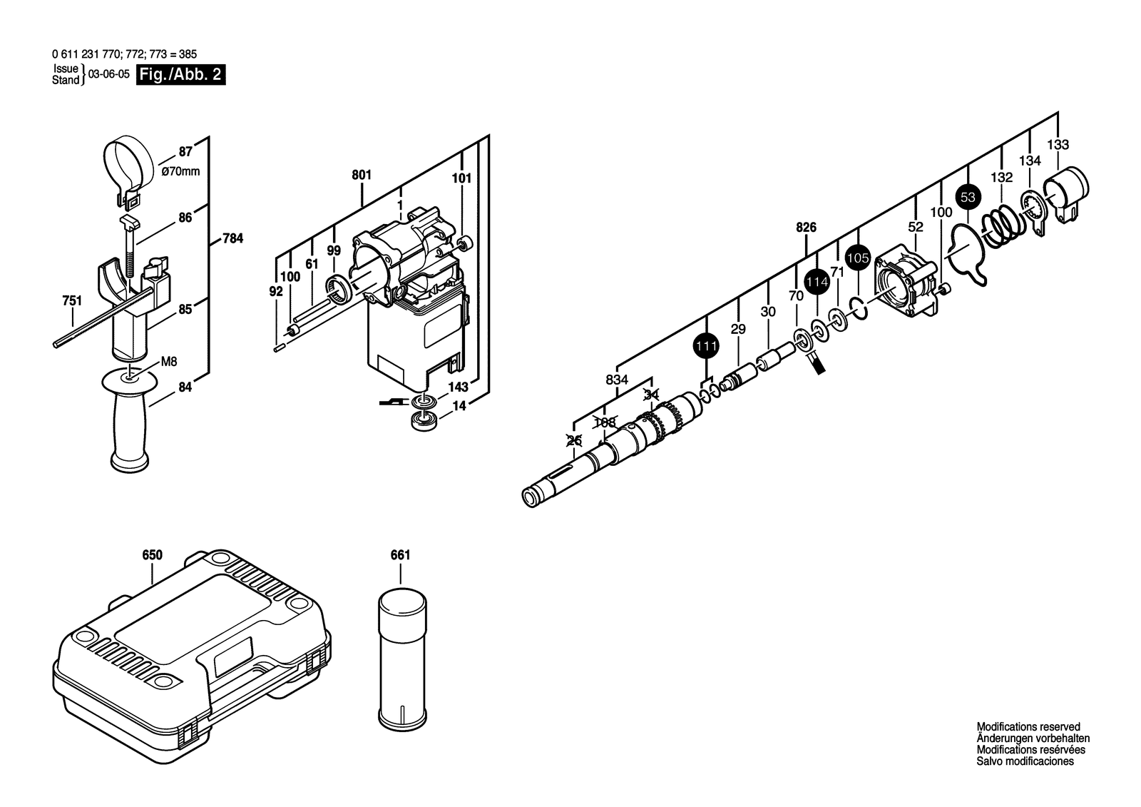 Bosch 385 parts diagram, sheet 2