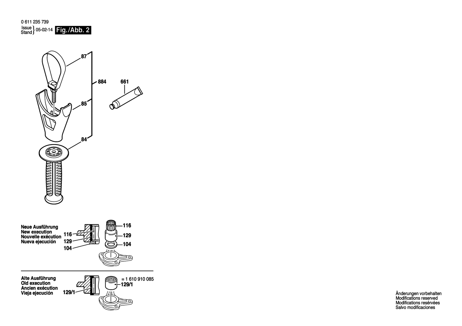 Bosch 11235 EVS parts diagram, sheet 2
