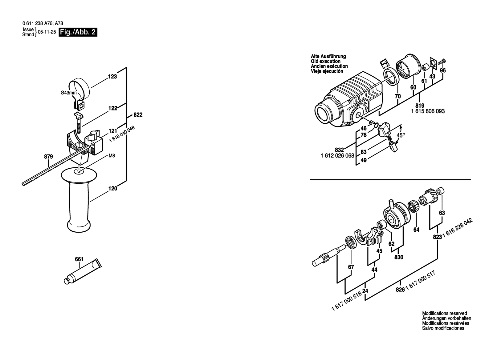 Bosch DD 525 parts diagram, sheet 2