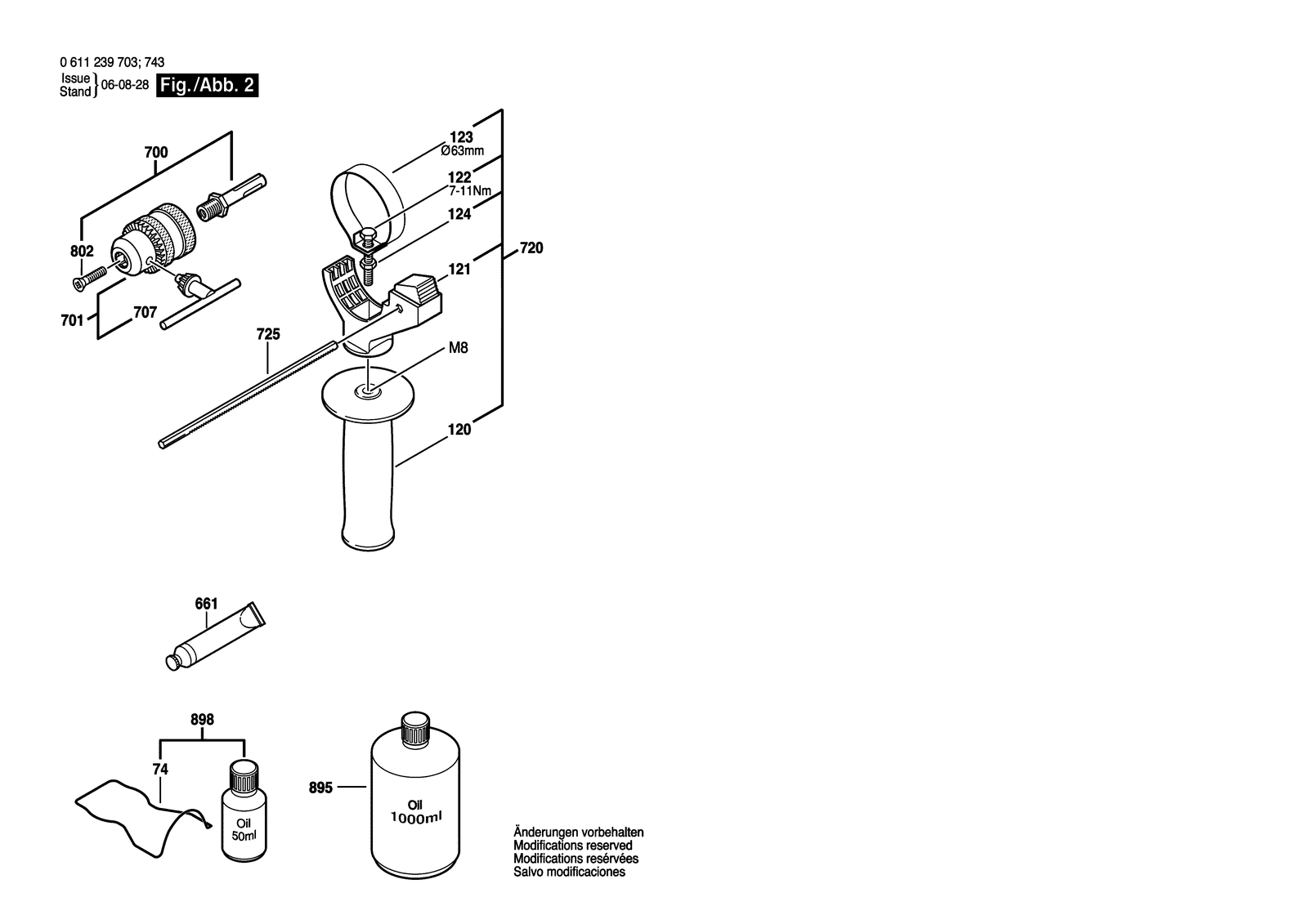 Bosch GBH 3-28 E parts diagram, sheet 2