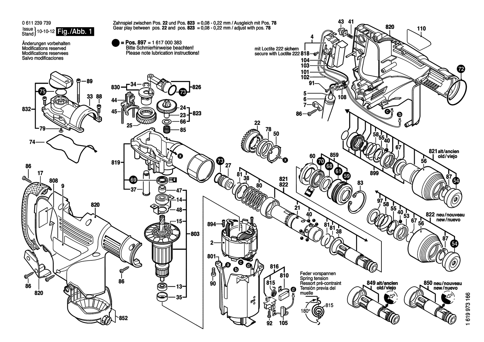 Bosch 11239 VS parts diagram, sheet 1