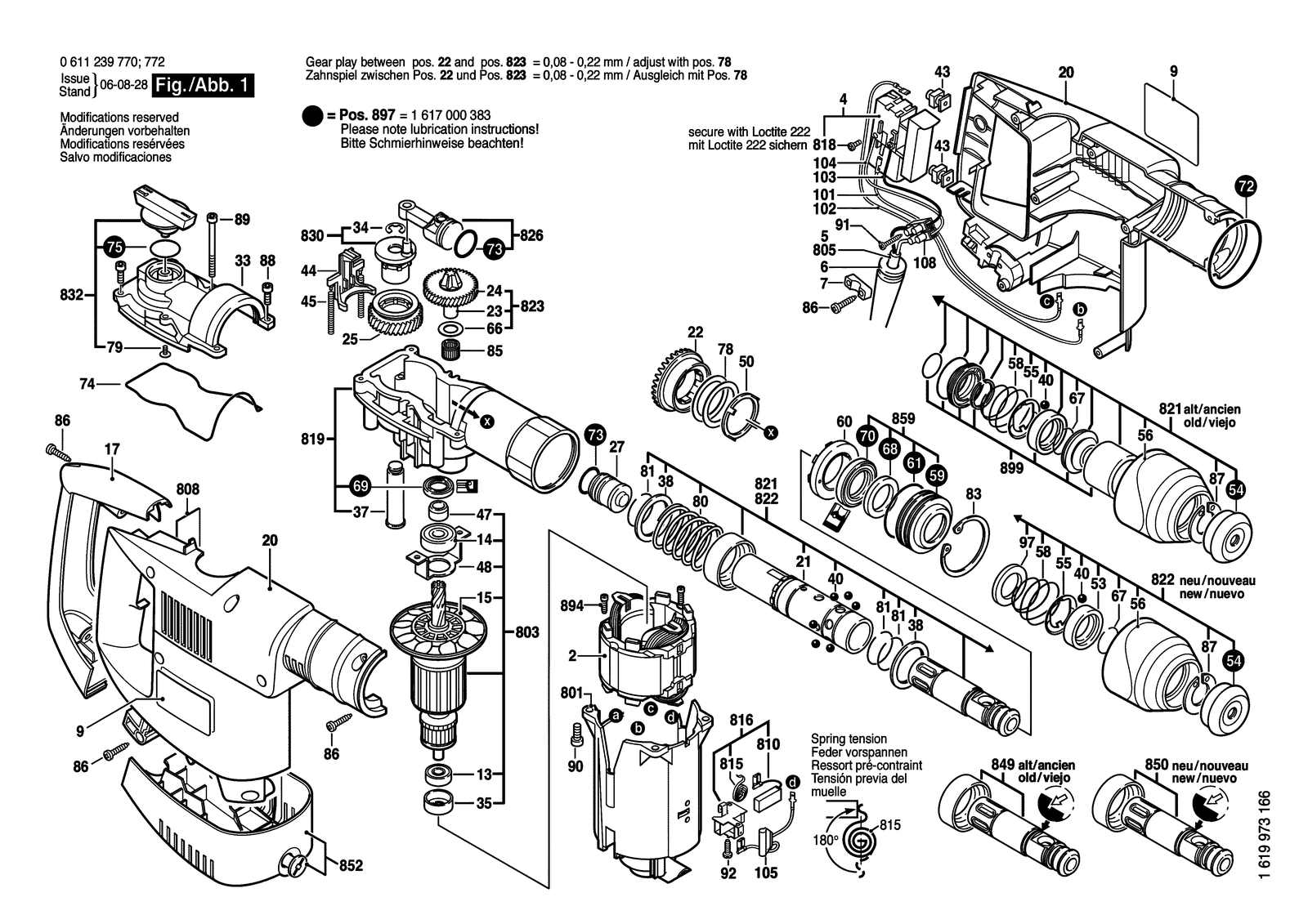 Bosch 331 parts diagram, sheet 1