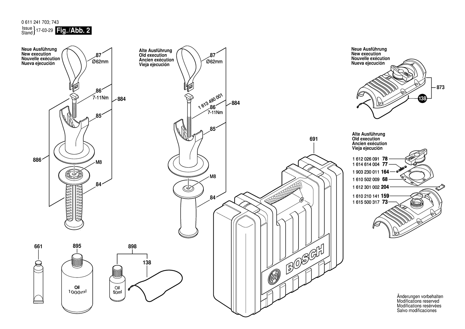 Bosch GBH 5-40 DE parts diagram, sheet 2