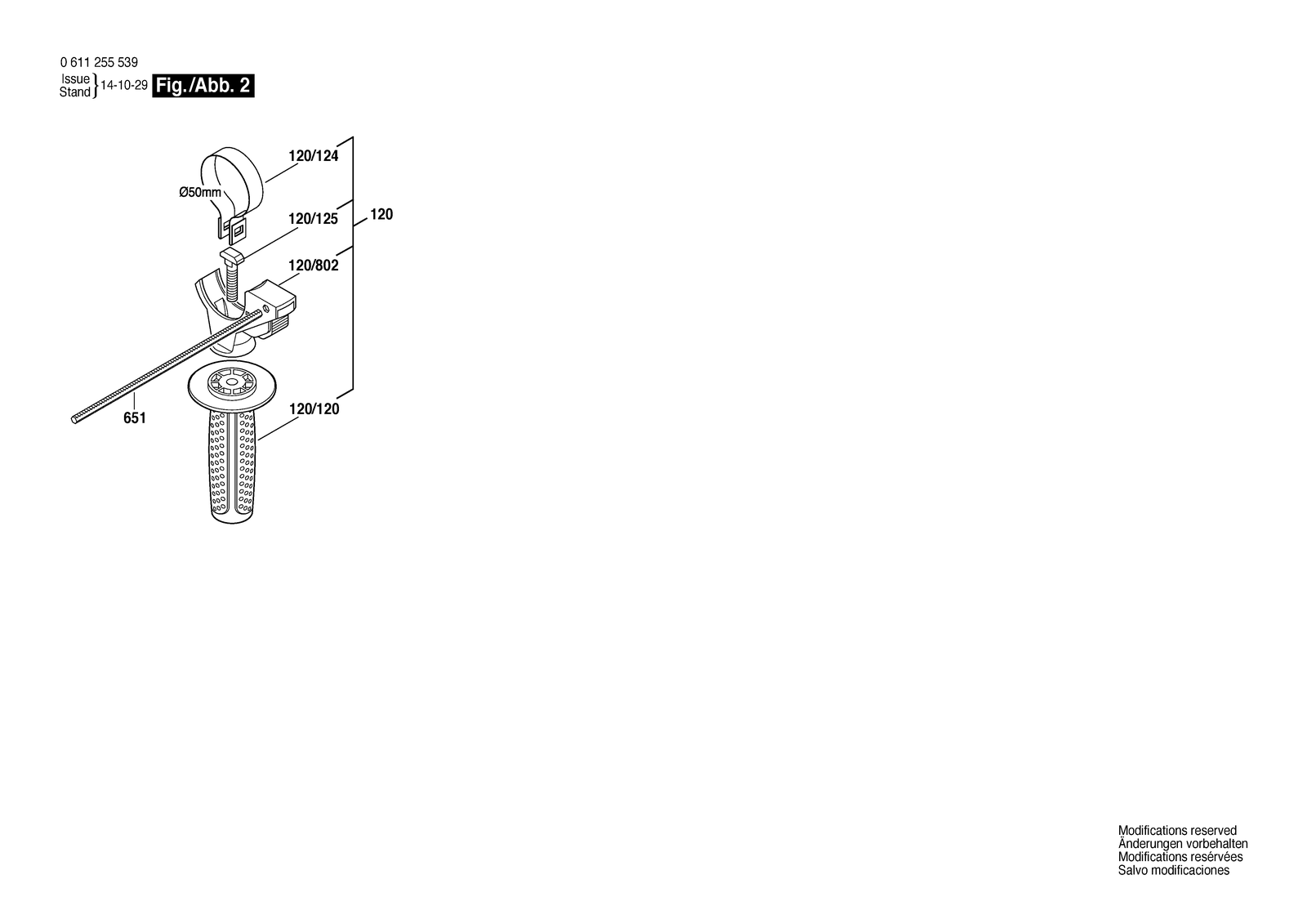 Bosch 11255 VSR parts diagram, sheet 2