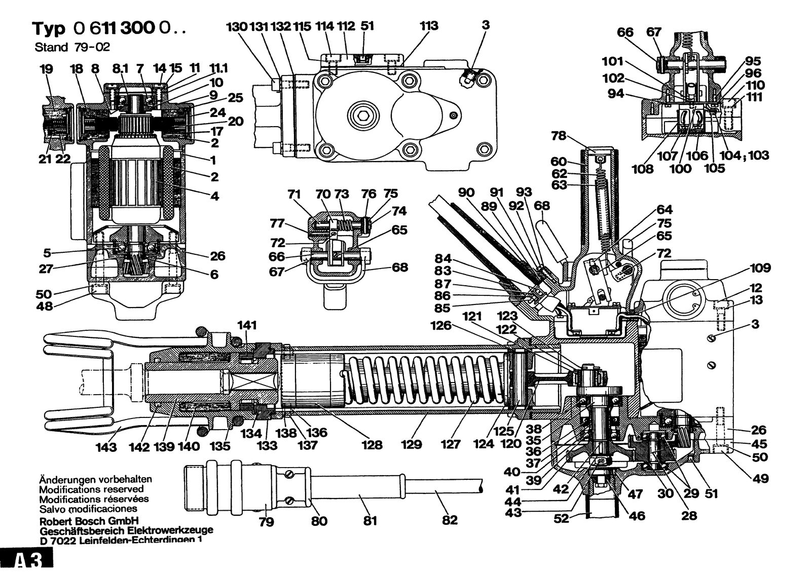 Bosch 0611300001 parts diagram, sheet 1