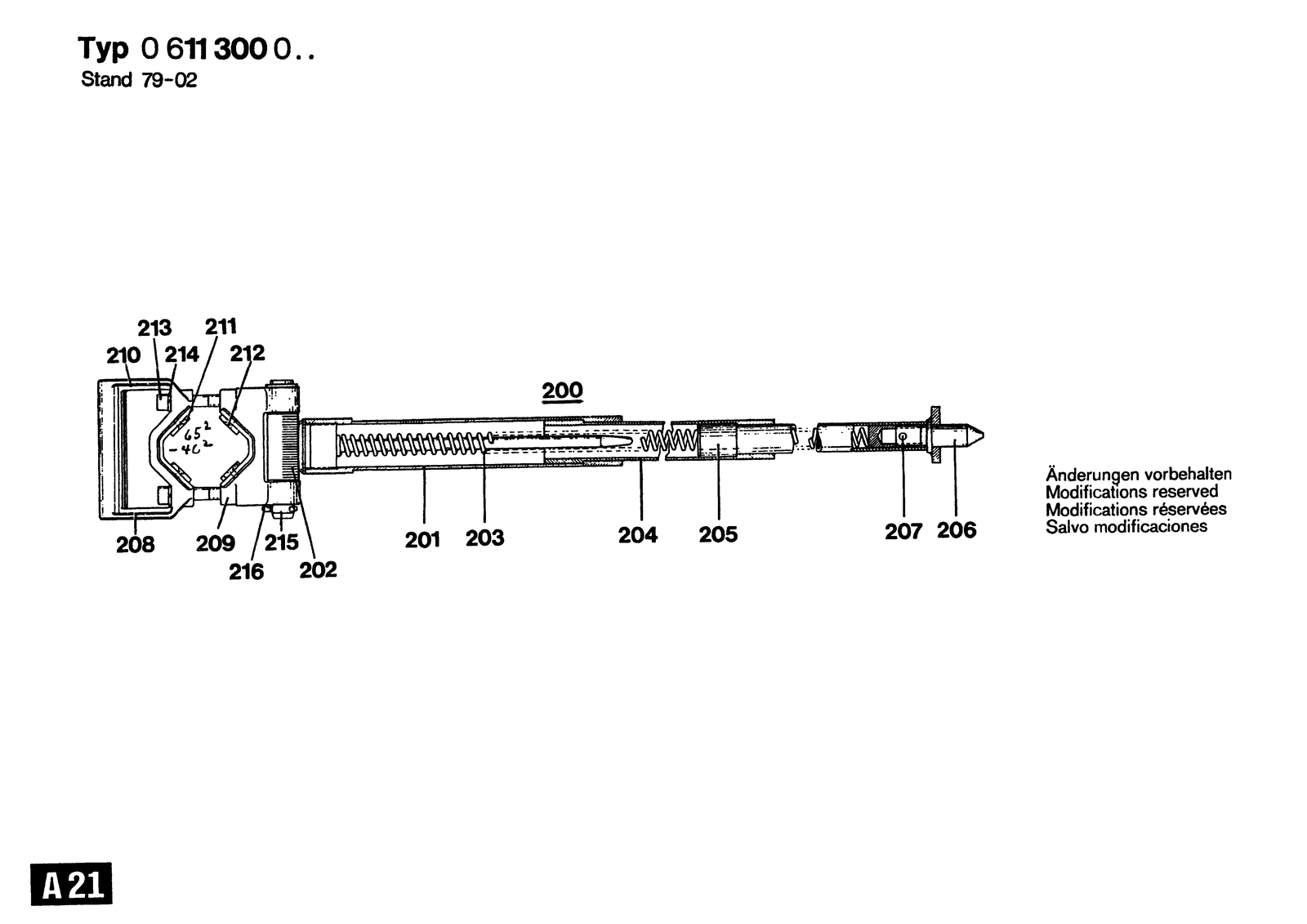Bosch 0611300001 parts diagram, sheet 3