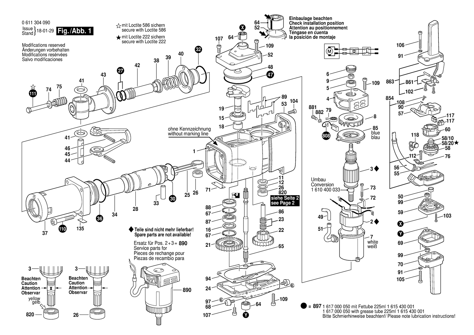 Bosch USH 27 parts diagram, sheet 1