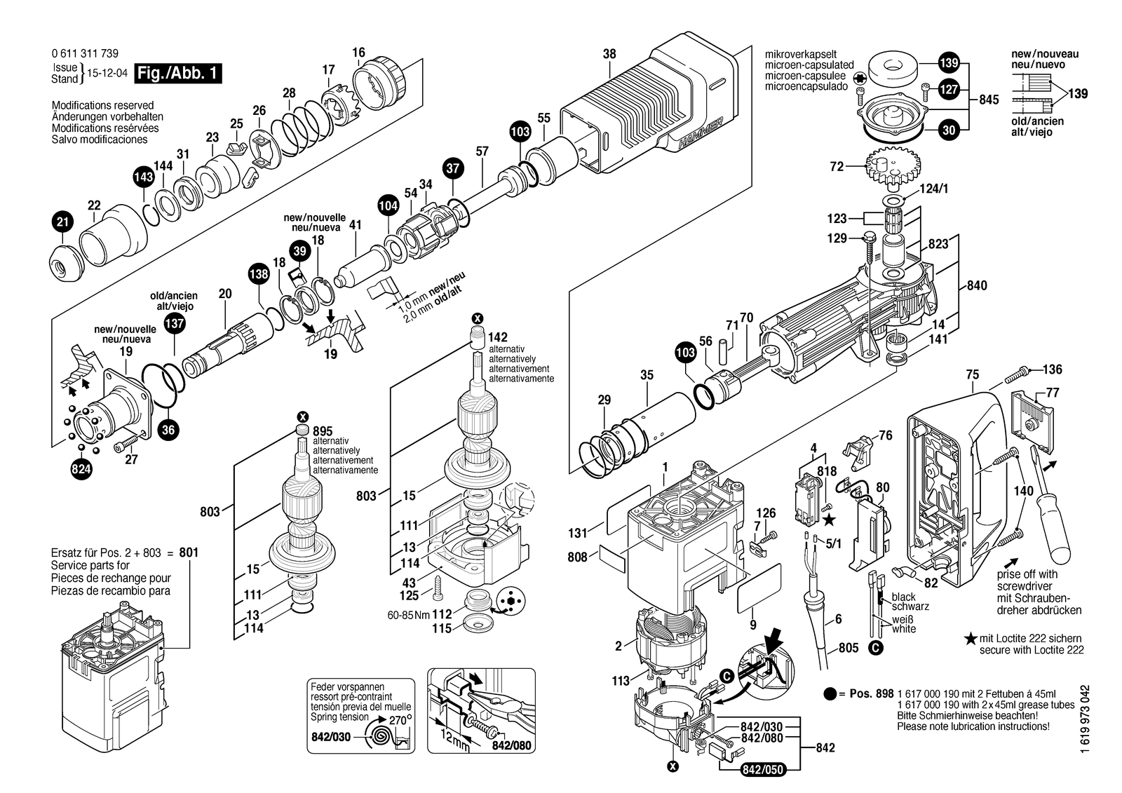 Bosch 11311 EVS parts diagram, sheet 1