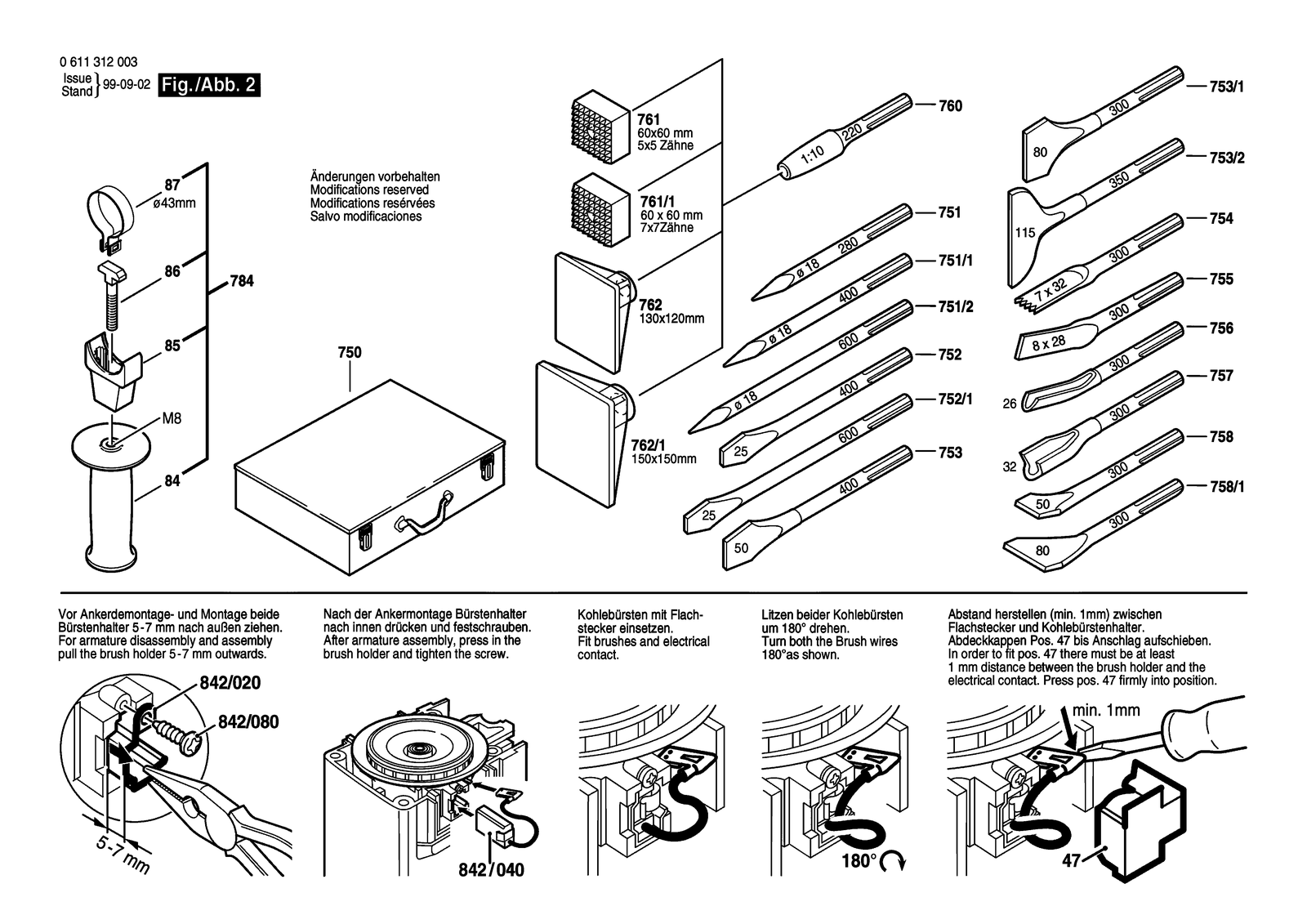 Bosch GSH 4 parts diagram, sheet 2