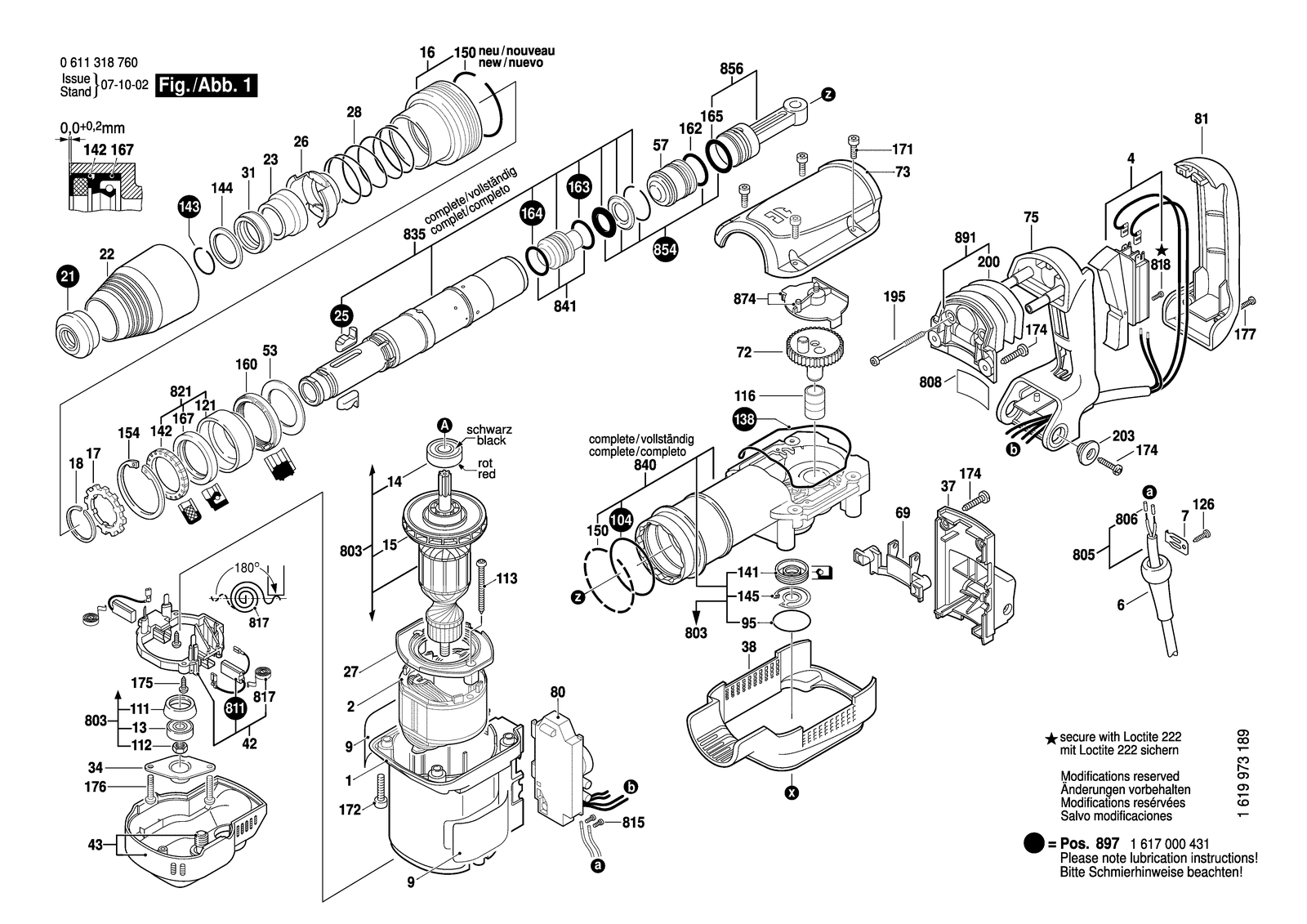 Bosch MH 5-XE parts diagram, sheet 1