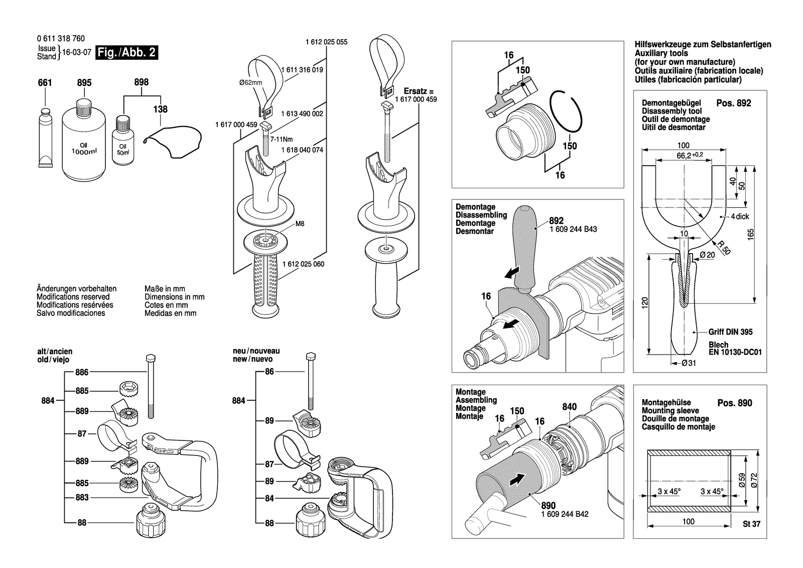 Bosch MH 5-XE parts diagram, sheet 2