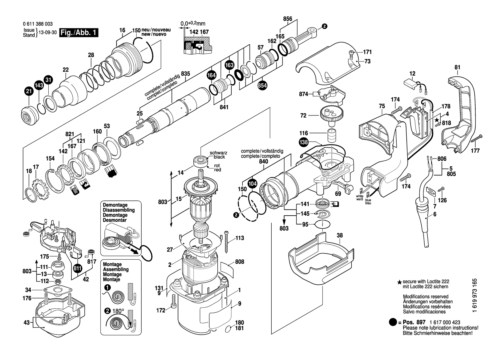 Bosch GSH 388 parts diagram, sheet 1