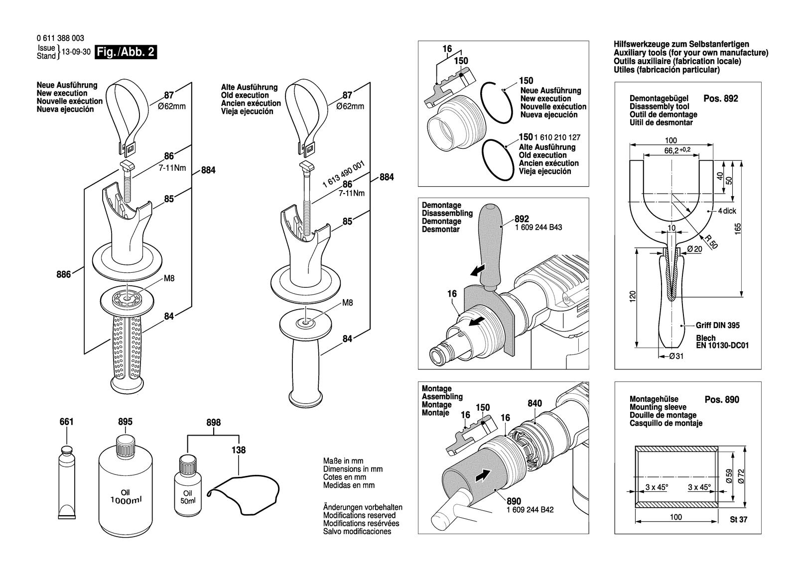 Bosch GSH 388 parts diagram, sheet 2