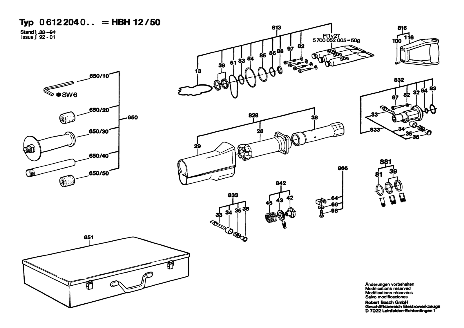 Bosch HBH 12 parts diagram, sheet 2