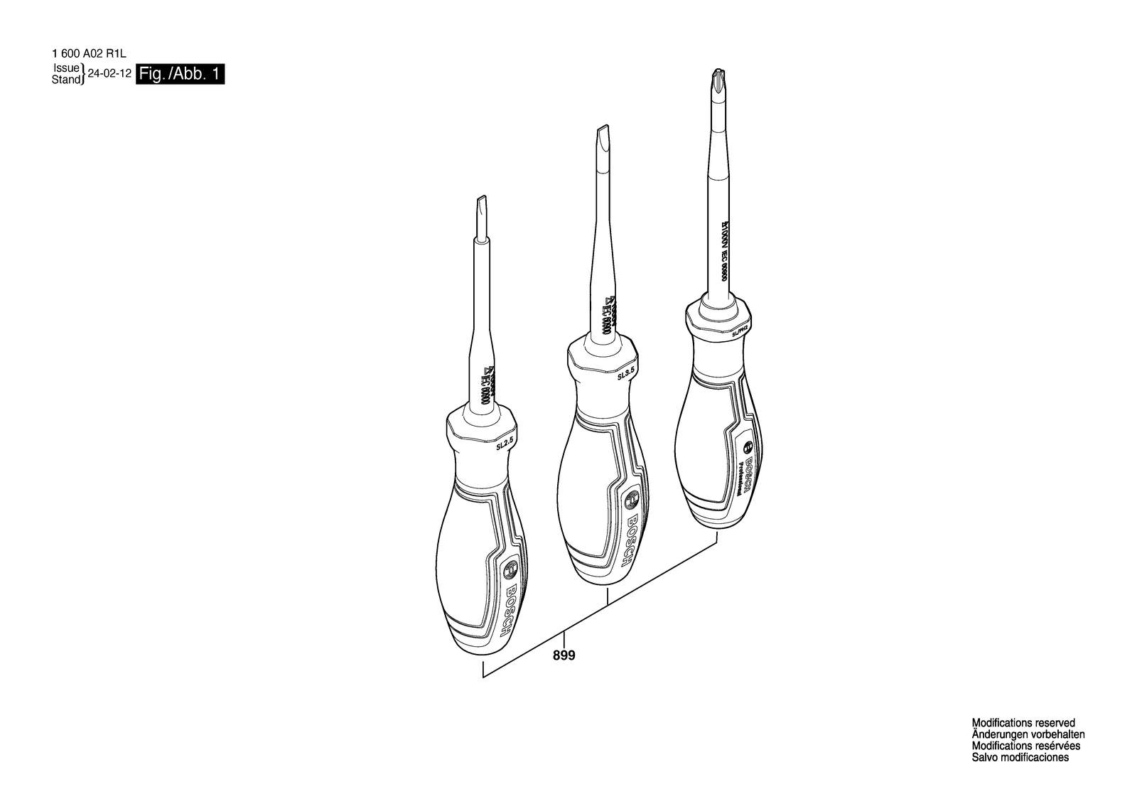 Bosch VDE SL 5.5 parts diagram, sheet 1