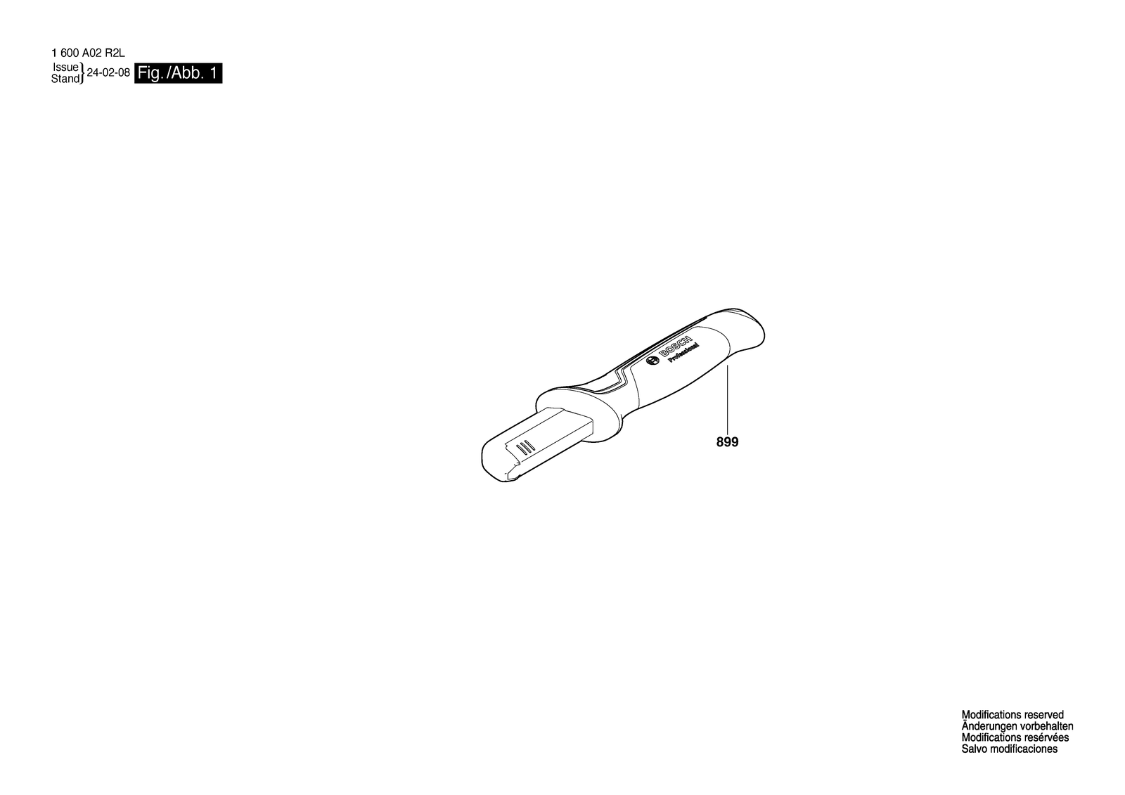 Bosch VDE Cable Knife parts diagram, sheet 1