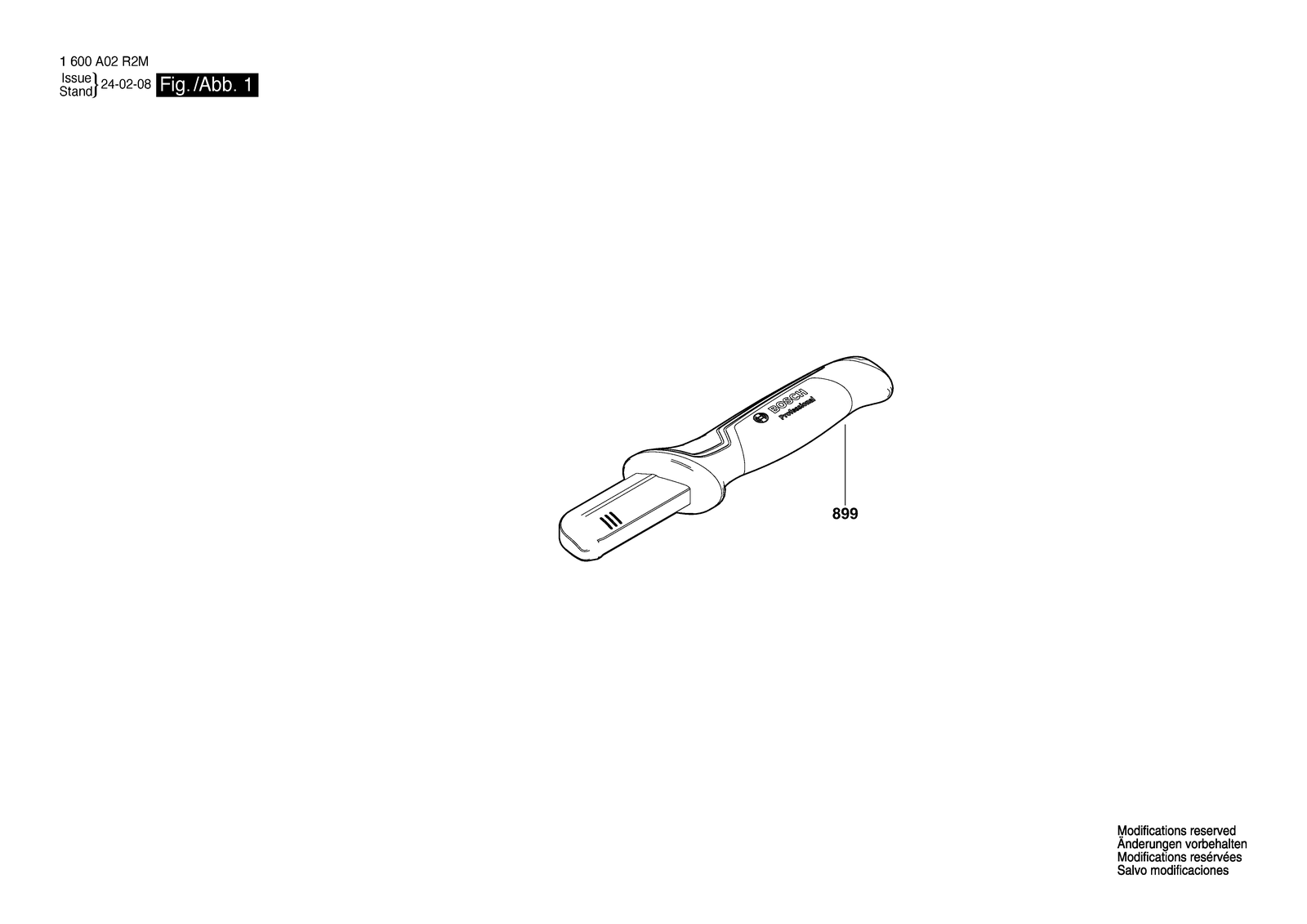 Bosch VDE Dismantling Knife parts diagram, sheet 1