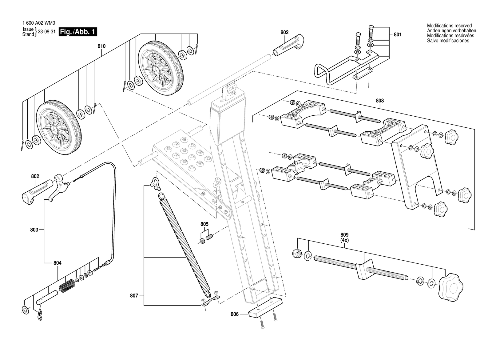 Bosch GHT 130 parts diagram, sheet 1