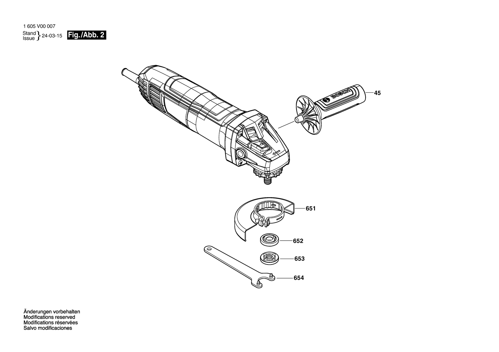 Bosch WS 650 parts diagram, sheet 2