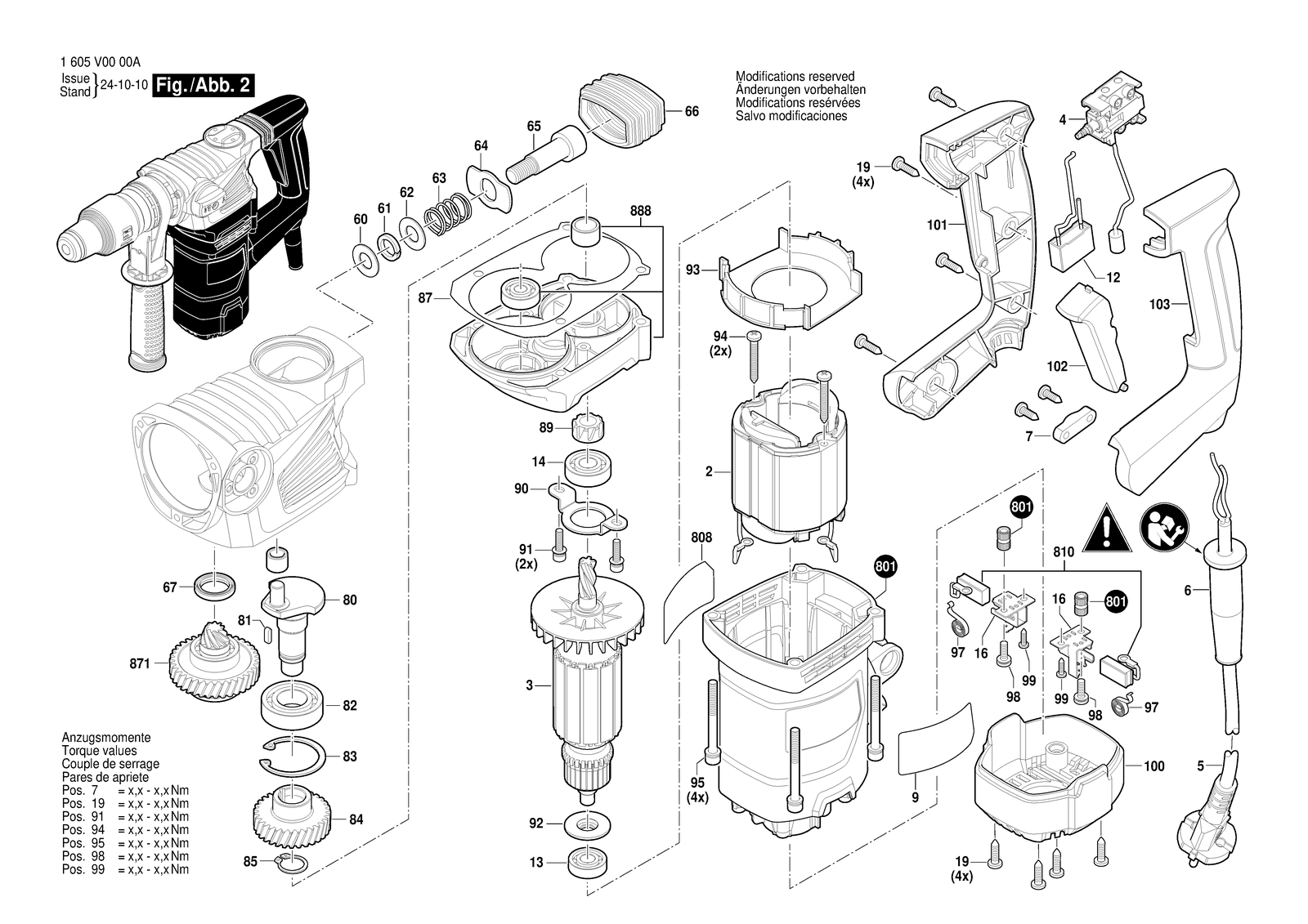 Bosch BH 426 parts diagram, sheet 2