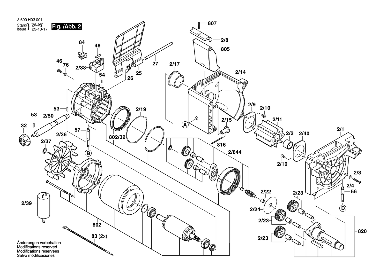 Bosch AXT 25 D parts diagram, sheet 2