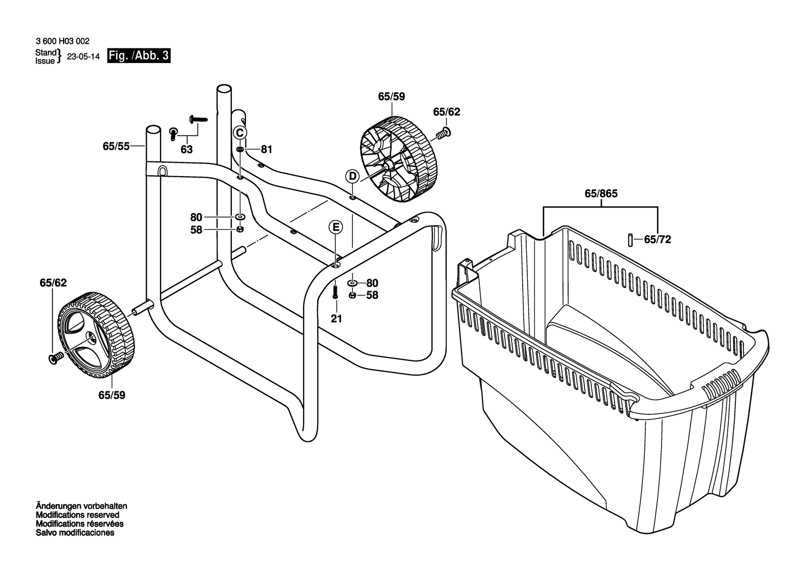 Bosch AXT 22 D parts diagram, sheet 3