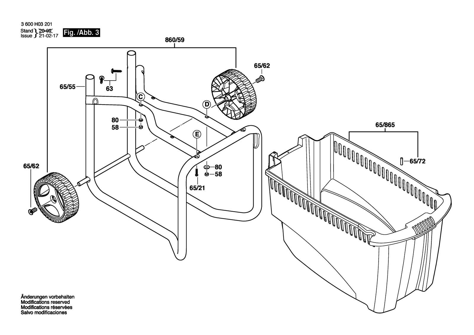 Bosch AXT 23 TC parts diagram, sheet 3