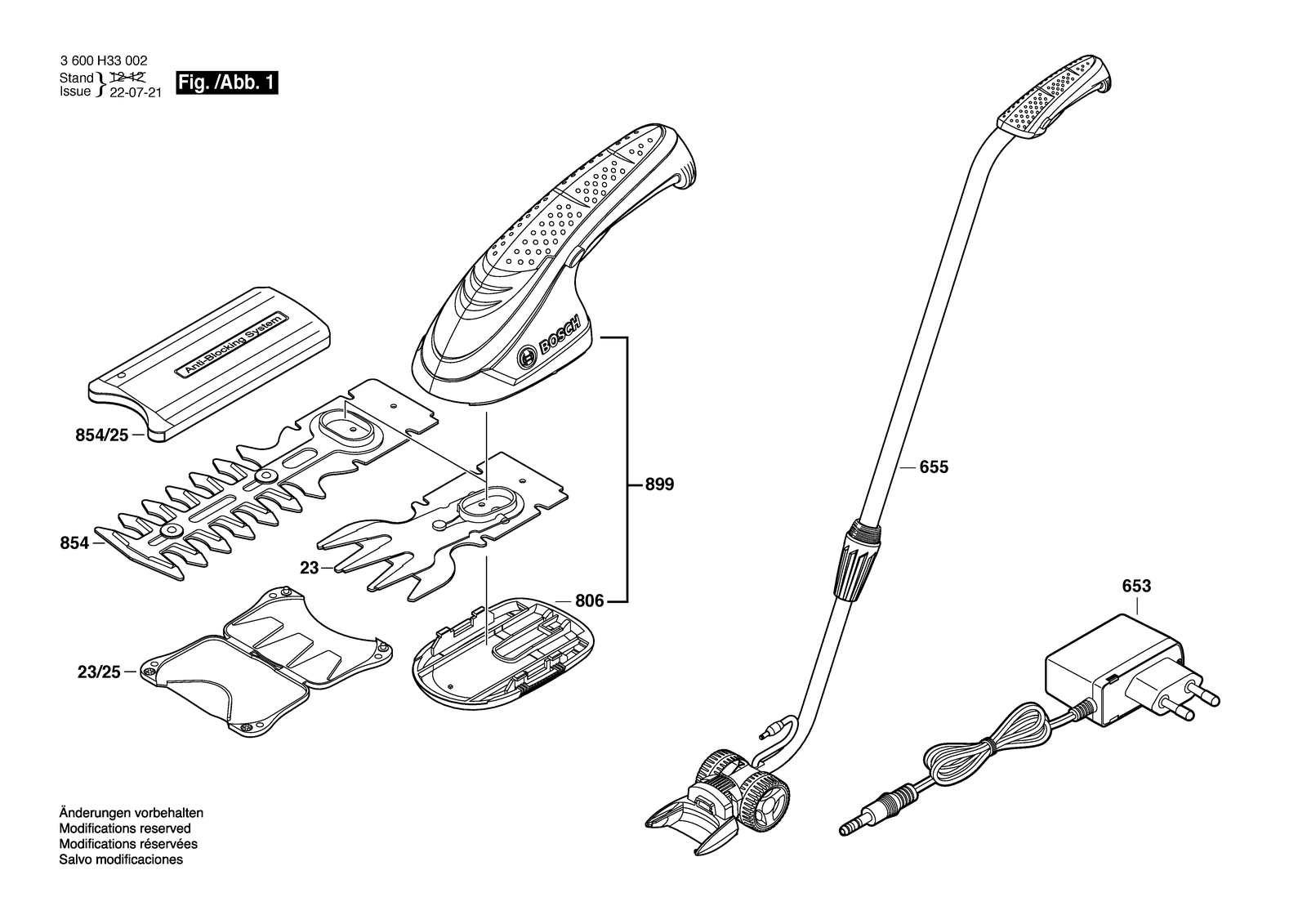 Bosch ISIO parts diagram, sheet 1