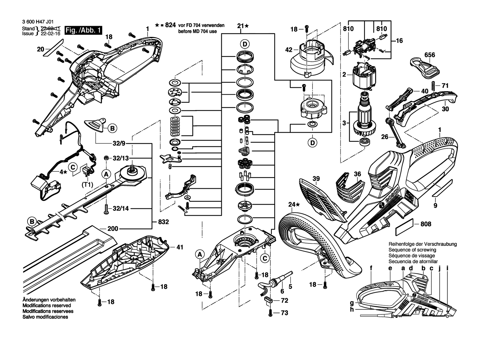 Bosch AHS 65-34 parts diagram, sheet 1