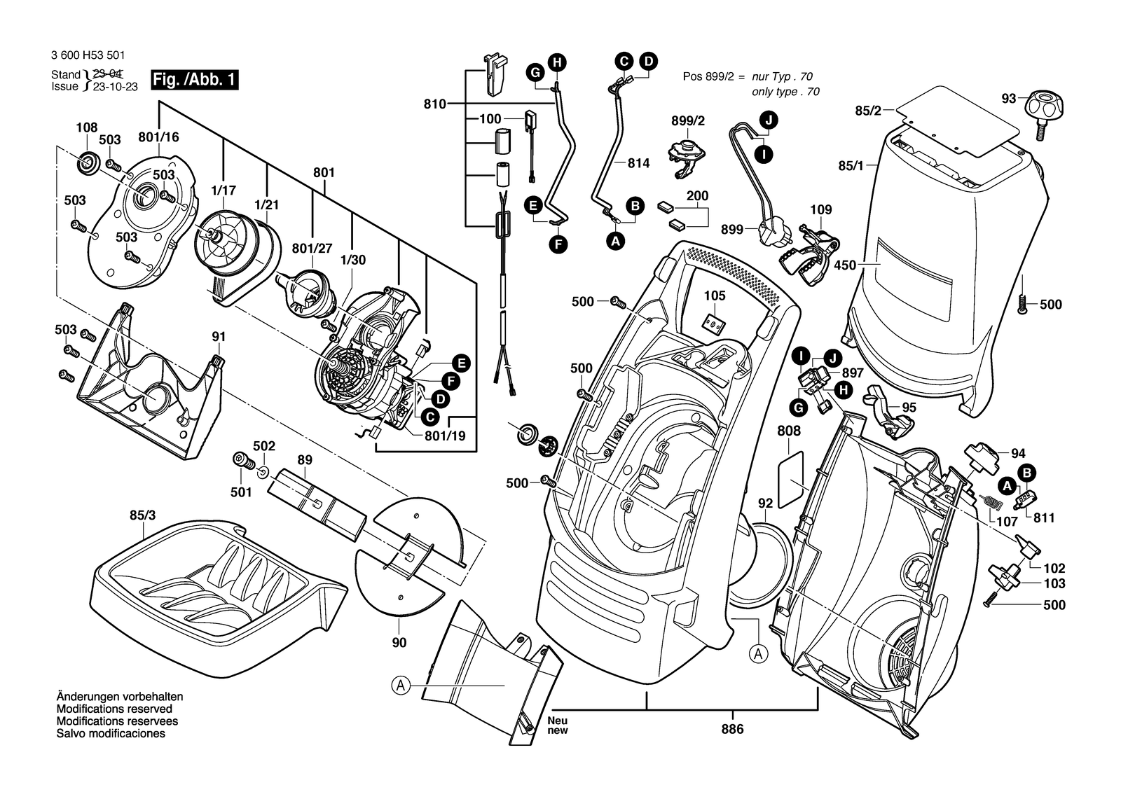 Bosch AXT RAPID 2000 parts diagram, sheet 1