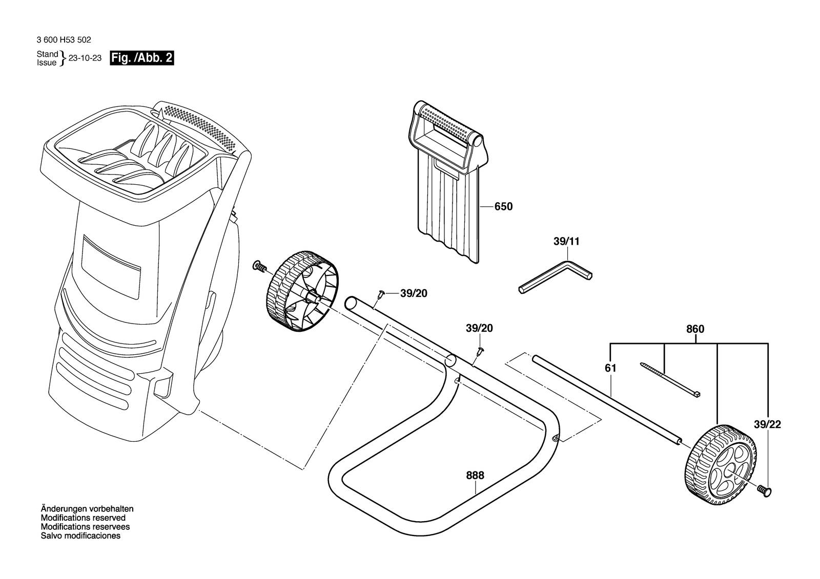 Bosch AXT RAPID 2000 parts diagram, sheet 2