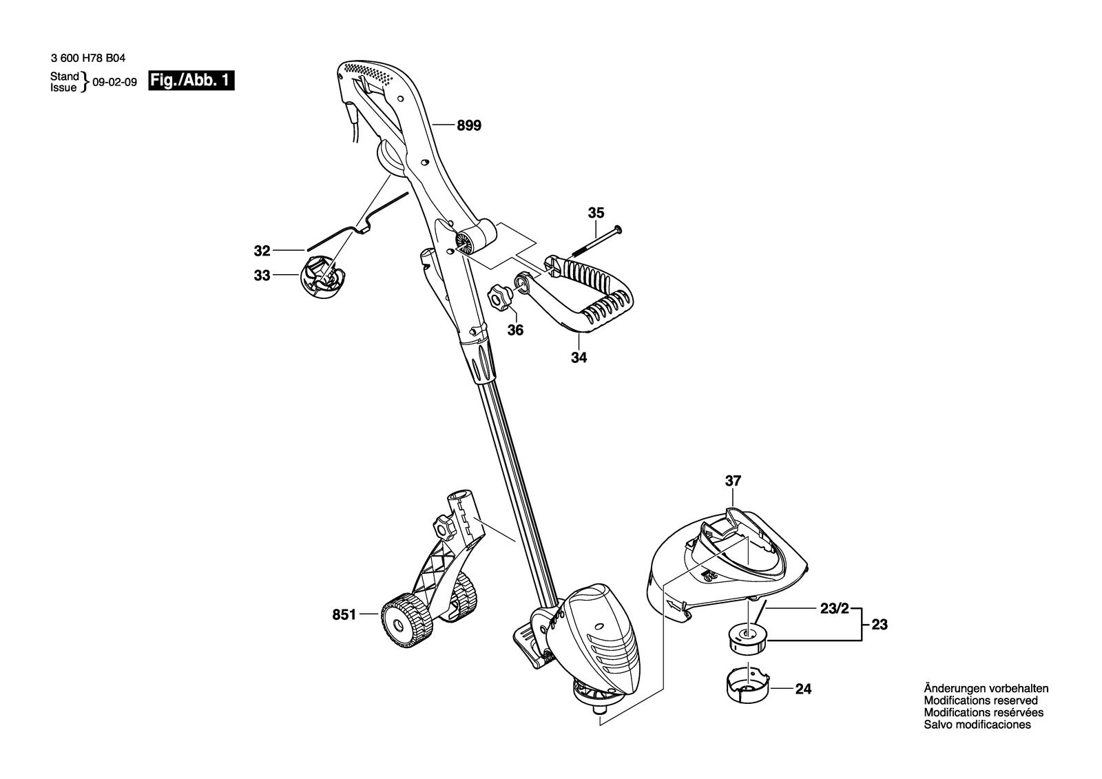 Bosch ART 23 COMBITRIM parts diagram, sheet 1