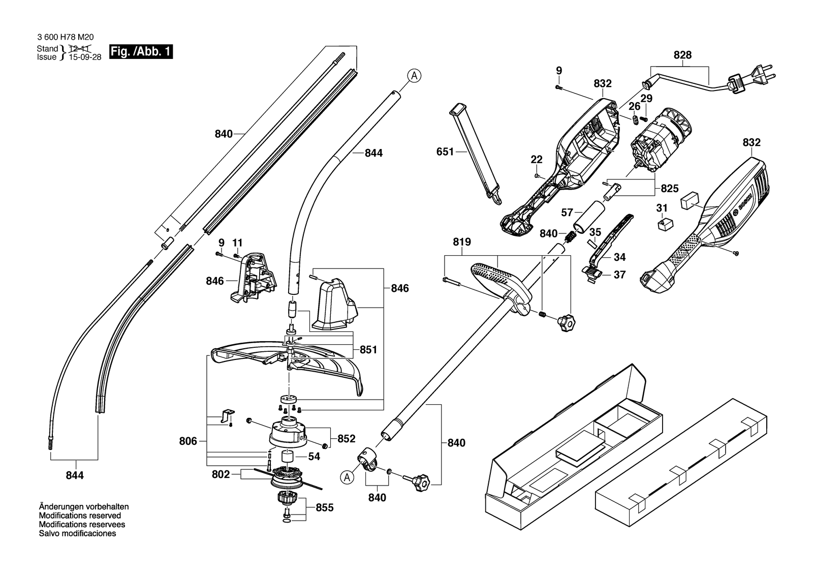 Bosch ART 37 parts diagram, sheet 1